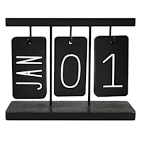 Tracey Boyd Black Metal Tabletop Calendar