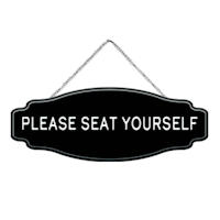 Please Seat Yourself Hanging Wall Sign, 6x16