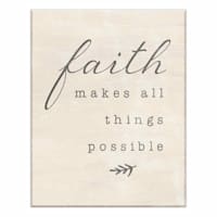 Faith Makes All Things Possible Canvas Wall Sign, 11x14