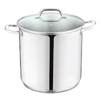 Stainless Steel Stockpot with Glass Lid, 12qt