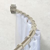 Manhattan Satin Nickel Curved Shower Curtain Rod