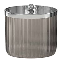 Honeybloom Smoked Glass Q-tip Container, 5"