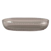 Honeybloom Smoked Glass Soap Dish, 5"