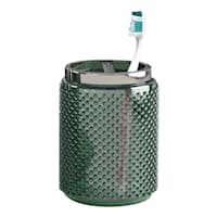 Honeybloom Green Bubble Glass Toothbrush Holder, 5"