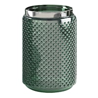 Honeybloom Green Bubble Glass Bath Tumbler, 5"