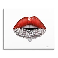 Diamond Lips Canvas Wall Art, 10x8
