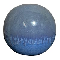 Ty Pennington Blue Reactive Glaze Ceramic Sphere, 4.5"