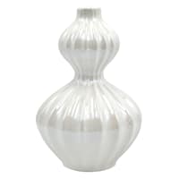 Tracey Boyd White Ceramic Vase, 10"