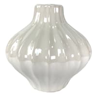 Tracey Boyd White Ceramic Vase, 6"