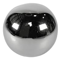 Found & Fable Silver Ceramic Orb, 4"