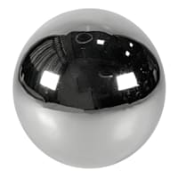 Found & Fable Silver Ceramic Sphere, 3"