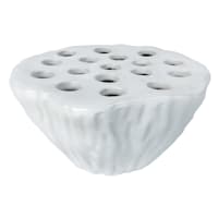 Found & Fable White Lotus Ceramic Vase, 3"
