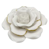 White Porcelain Flower, 5x2