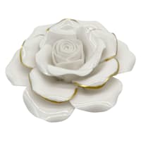 Providence White Porcelain Flower, 4x2