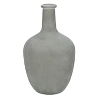 Ty Pennington Grey Sanded Glass Bottle Vase, 10"