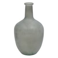 Ty Pennington Grey Sanded Glass Bottle Vase, 12"