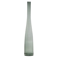 Grey Bubble Glass Bottle Vase, 21"
