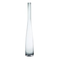 Grey Bubble Glass Bottle Vase, 24"