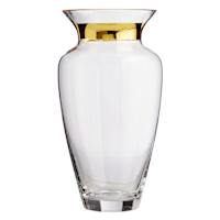Providence Glass Vase with Mercury Neck, 10"