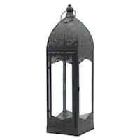 Black Metal Lantern, 18"