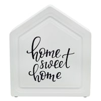 Home Sweet Home White Wood Sign, 7x8