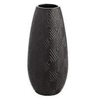 Found & Fable Eileen Black Ceramic Vase, 15"