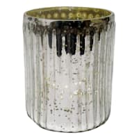 Tracey Boyd Silver Mercury Glass Votive, 4"