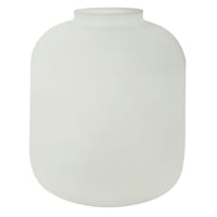Ty Pennington White Glass Vase, 8.5"