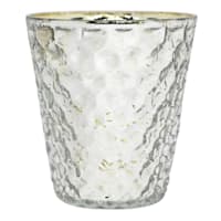 Silvery Mercury Glass Votive Candle Holder, 4"