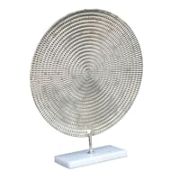 Metal Disk with Marble Base, 9.5"