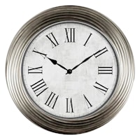 Grey Round Wall Clock, 30"