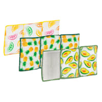 Set of 9 Non-Scratch Bamboo Smart Sponge, Fruit Print