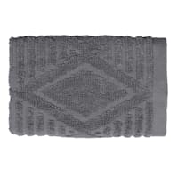 Found & Fable Grey Diamond Textured Cotton Hand Towel, 16x28