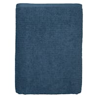 Honeybloom Waffle Textured Blue Bath Towel, 30x54
