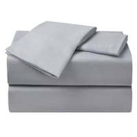 4-Piece Grey Antimicrobial Cooling Microfiber Sheet Set, King