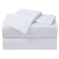 4-Piece White Microfiber Essential Sheet Set, Queen