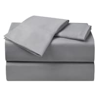 3-Piece Charcoal Grey Microfiber Essential Sheet Set, Twin