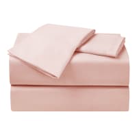 4-Piece Pink Antimicrobial Cooling Microfiber Sheet Set, Queen