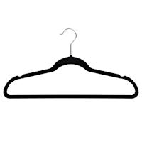 10-Pack Velvet Hangers Set, Black