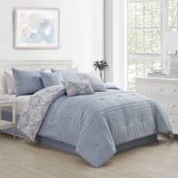 7-Piece Ivey Blue Comforter Set, Queen