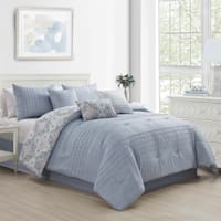 7-Piece Ivey Blue Comforter Set, King