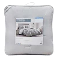 3-Piece Tierra Grey Premium Comforter Set, Queen