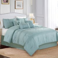 7-Piece Maggie Blue Comforter Set, King