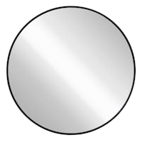 Black Round Wall Mirror, 24"