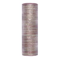 10.5" Rose Gold & Champagne Mesh Ribbon, 10yd
