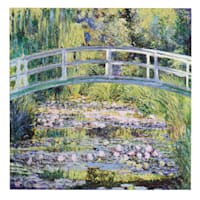 Water Lilies Japanese Bridge Canvas Wall Art, 30"