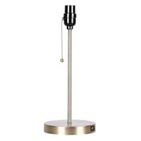 Gold Metal Task Lamp Base with USB Port, 14"