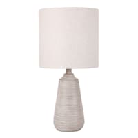 Grey Accent Lamp with Shade, 21.5"