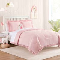 Tiny Dreamers Pink Crinkle Comforter Set, Full
