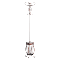 Metal Coat Rack, Brown